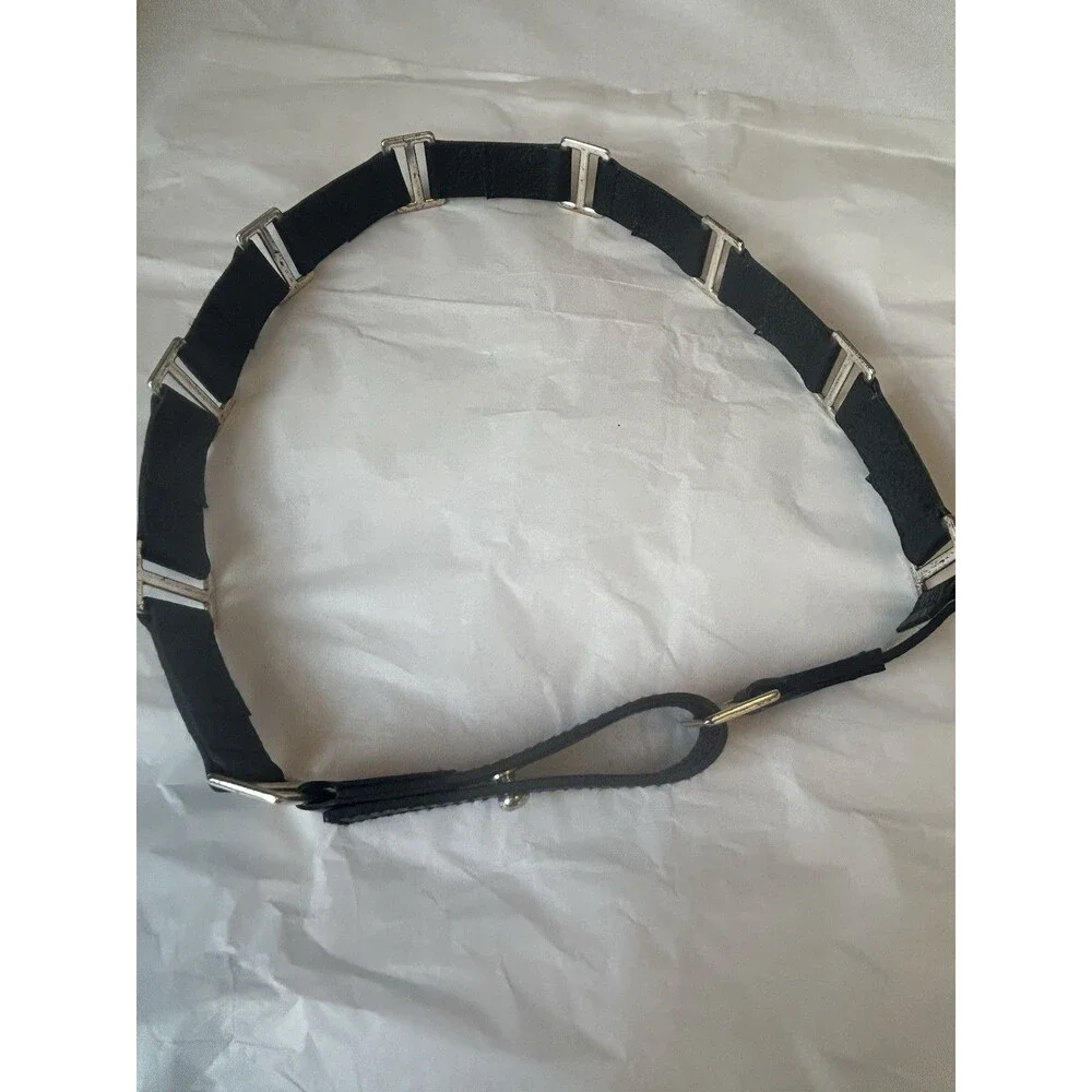 Black Belt with Silver Buckles